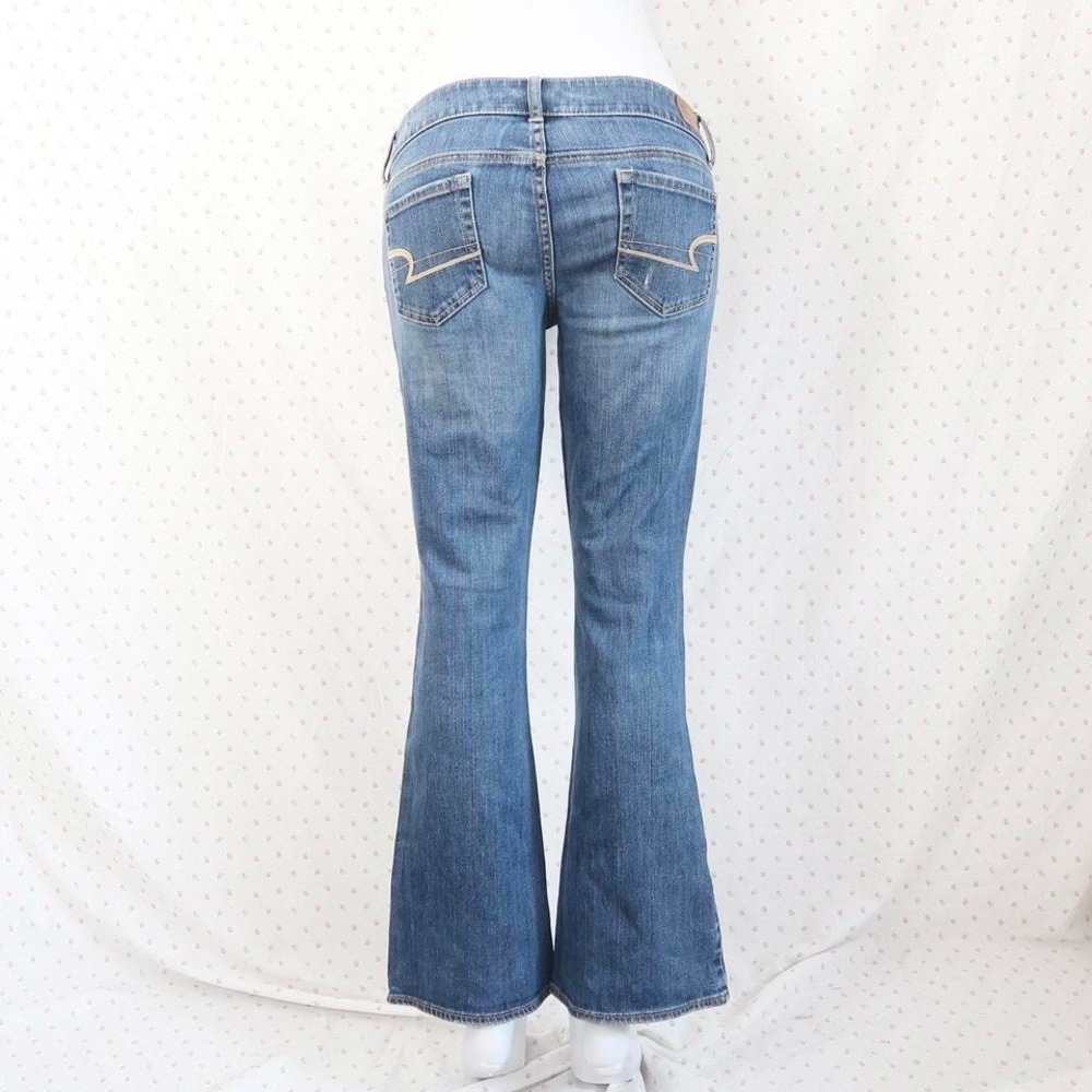 american eagle flare jeans y2k low rise stretch denim pants